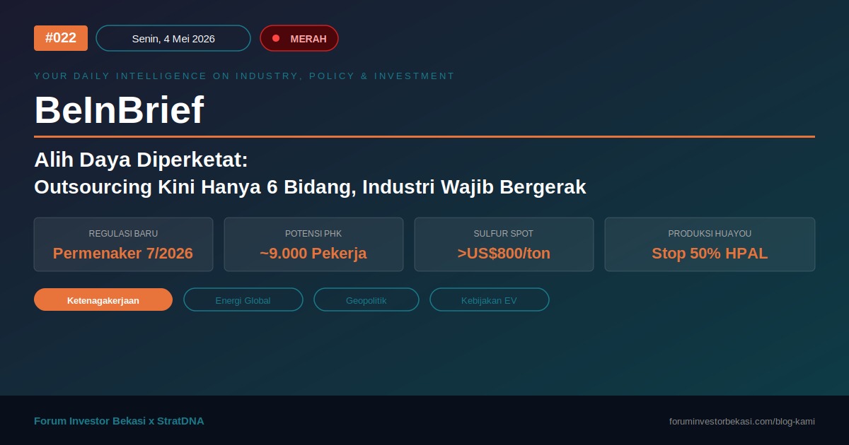 BeInBrief #022 "Alih Daya Diperketat: Outsourcing Kini Hanya 6 Bidang, Industri Wajib Bergerak"